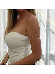 Women's Gold Adjustable Layered Arm Bracelet - Gold Bohemian Jewelry, Perfect For Summer Vacation And Beach Vacation (Suitable For All Wrists) - 金色 - 查看 7