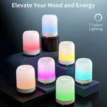 1 PC Desktop Essential Oil Perfume Ultrasonic Diffuser, Perfect For Table Placement, Suitable For Home, Business, Office And Store Use. It Supports Timing For 1 Hour, 3 Hours And 6 Hours. With Warm Light And Seven-Color Lighting That Can Be Fixed At Will, It Supports Waterless Power-Off Protection Function.