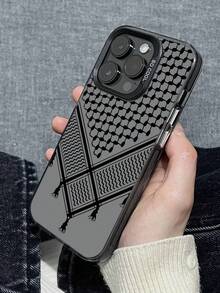 1pc New Minimalist Colorful Silver IMD Dual-Layer Shockproof Protective Phone Case Compatible With Apple 13 / 16E / 16 Pro Max / 15 Pro Max / 14 / 13 / 11 / Redmi 13C / 12C / Honor 90 / Honor 90 Lite / Galaxy A52 / A52s / A55 / S25 Waterproof Anti-Fall Scratch Resistant