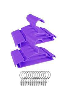 10/20pcs Infant/Toddler Plastic Hangers With Metal Clips, Clothes Storage Rack For Kids - Multicolor - View 13