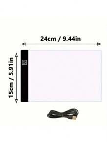 1 pieza Caja de luz LED portátil A5, caja de seguimiento con luz de seguimiento, almohadilla de luz LED USB ajustable y ultradelgada para tatuajes, dibujo, transmisión, bocetos, plantillas