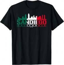 San Diego California Original Design Classic Look Washed T-Shirt - Black - View 1