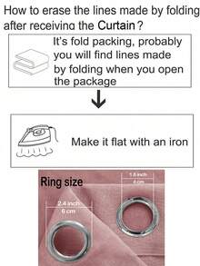 1pc Cream Blackout Simple Minimalist Style Curtain For Living Room & Bedroom - Beige - View 7