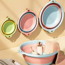 1 buc lavoar pliabil de culoare solidă, lavoar din plastic PP de înaltă calitate, lavoar pliabil portabil pentru călătorii, lavoar suspendat și drenabil