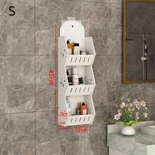 3pcs/2pcs/1pc Bathroom Shelves, No Drill Wall Mounted Racks, Multi-Layer Storage Shelves, Kitchen Racks, Plastic Storage Racks, Simple Design, Ins Style, Home Use, Budget-Friendly, No Installation Required, Sturdy, Space Saving - Multicolor - View 7