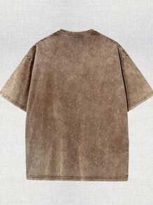 230g Washed, Like Jesus Loves You Printed T-Shirt, High-Quality Wax Printed Cotton Retro Fashion Brand T-Shirt, Men's T-Shirt, Beach Essential, Summer T-Shirt, Holiday Gift, Perfect Gift