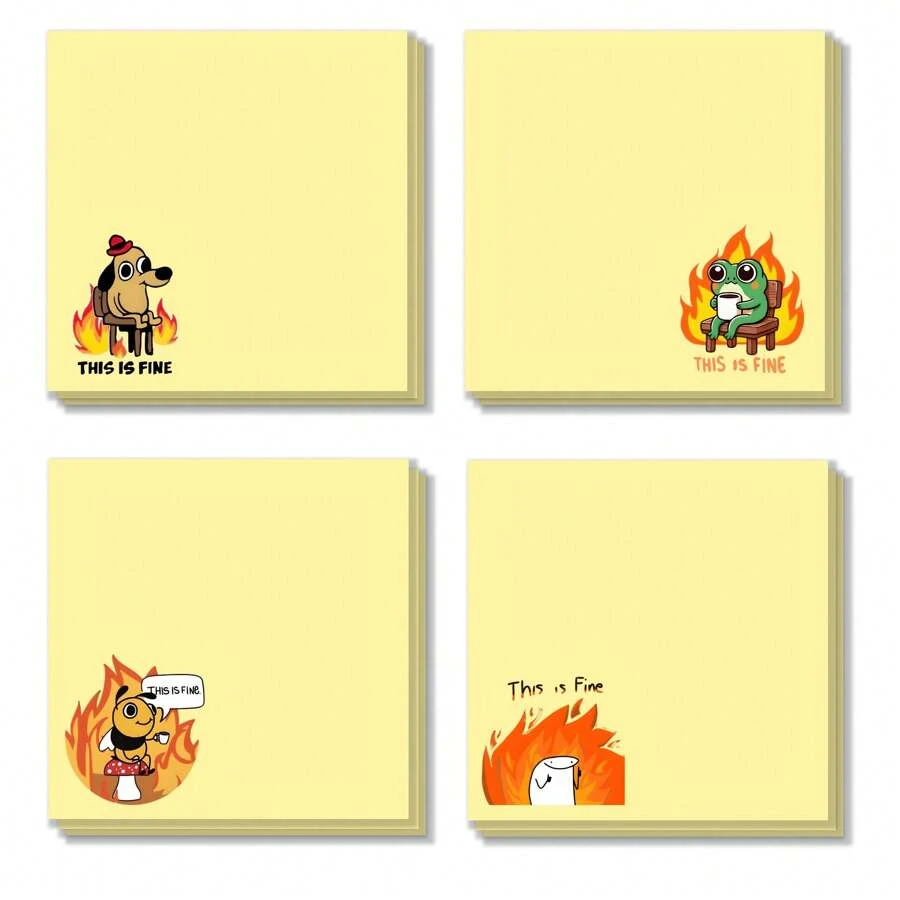 1Pc Fun "This Is Great" Sticky Notes, Humorous Office And School Supplies, Square Paper Sticky Notes For Students, Teachers And Families To Stick