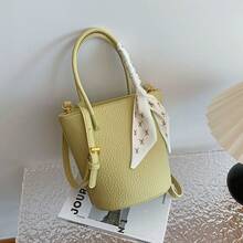 ハイエンドの新しいバッグ 2025 シングルショルダー多用途バケットトートクロスボディバッグ高見えポータブルクロスボディ夏 - ホワイト - チェックする 1