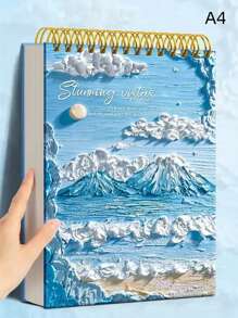 Libreta de bocetos con tapa dura artística, libro de bocetos para dibujo 16K, útiles escolares, de vuelta al colegio