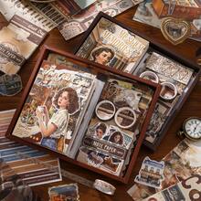 咖啡人物主题剪贴簿套装，适用于手工制作 - 包含剪贴簿纸 A6 网格笔记本、贴纸、和纸胶带卷、装饰纸、便笺簿等，可作为剪贴簿、计划簿和日记本的工艺礼物 - 彩色 - 查看 2