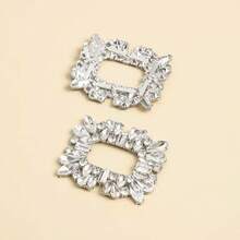 1pc Rhinestone Crystal Shoe Buckle, Decorative Accessory For High Heels, Flats, Bridal Shoes