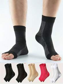 Heel Sleeve Compression Socks. Relieve Plantar Fasciitis. Arch Support Reduces Joint Pain, Swelling And Heel Spurs. Recovery Braces For Sports Injury - Multicolor - View 1