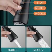 厨房防溅水龙头 - 革命性设计，360 度旋转，让您的厨房保持干燥！可调节流量，构建，（1 件）回到学校