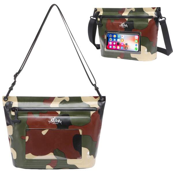 VOKUVIKU VOKUVIKU Dry Bag wasserdichte Tasche Wasserfester Beutel Packsäcke IPX7 mit Luftdichtem Reißverschluss, Wasserdichte Umhängetasche für Schwimmen Bootfahren Kajak Wassensport Treiben, Camouflage grün