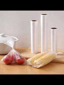 100个/1卷耐用抗撕裂食品储存袋，适用于水果和蔬菜，适合户外烹饪和厨房使用