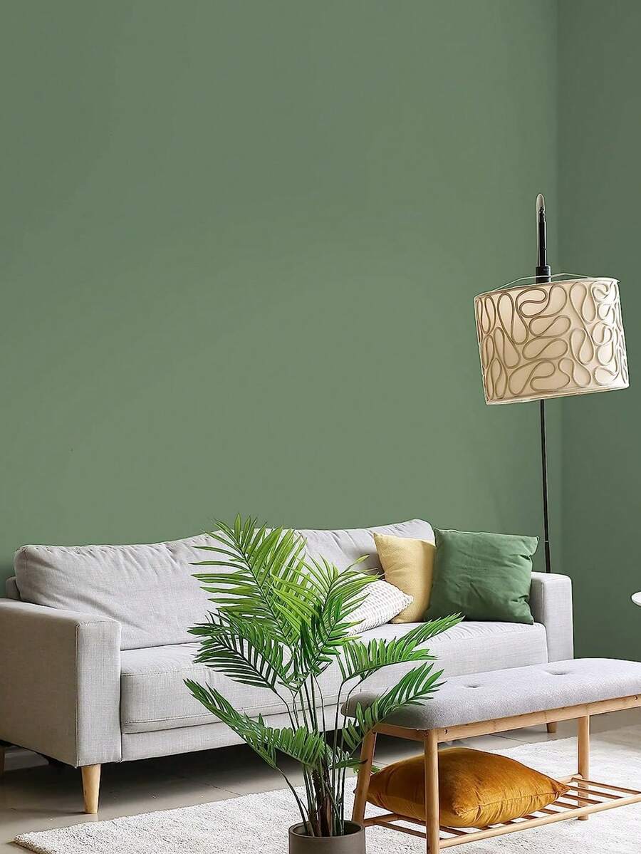 1 片哑光 PVC 防水 DIY 自粘乙烯基壁纸厨房橱柜桌面接触纸墙贴家居装饰墙卷 - 綠色 - 查看 1