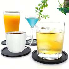 12pcs Silicone Coaster Set With Holder - Non-Slip Heat-Resistant Drink Mats For Wood, Glass, Stone Tabletops - Durable Kitchen & Dining Accessories, No Electricity Needed, Minimalist Design, Easy To Clean, Protect Surfaces From Coffee, Tea And Other Beverages, Kitchen Supplies - Multicolor - View 8