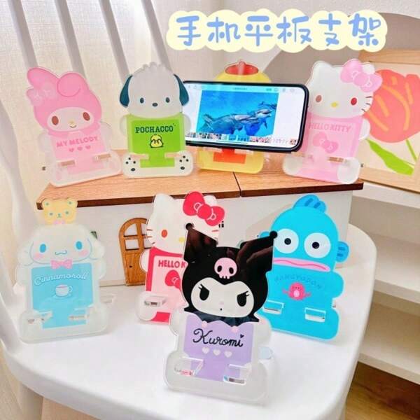 Sanrio 1-12 piezas Soportes de acrílico para tabletas Kuromi y Pochacco de Sanrio - Plástico resistente, soporte para tabletas/teléfonos inteligentes/libros para niñas/estudiantes, escritorio de estudio/verano/Día de la , regalos para mejores amigas, estilo Kawaii Sanrio (soporte para tableta/regalos de Sanrio/organizador Kawaii) Para mujer Organizador de almacenamiento Artículos esenciales de viaje Decoración de otoño Otoño Halloween