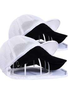1pc Polyester Thick Mesh Laundry Bag, Convenient For Adult Use, Anti-Deformation Hat Holder, Baseball Cap Wash Bag