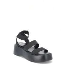 Sandalias de plataforma con banda elástica para mujer No Boundaries - Negro - Ver 1
