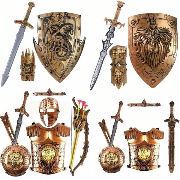Swords, Bows, Swords, Shields, Armor Sets, Birthday Party Decoration Gifts, Party Supplies, Cosplay Holiday Decoration Props, Party Costumes And Sets, Party Dress Up Props, Fun Merchandise, Toys