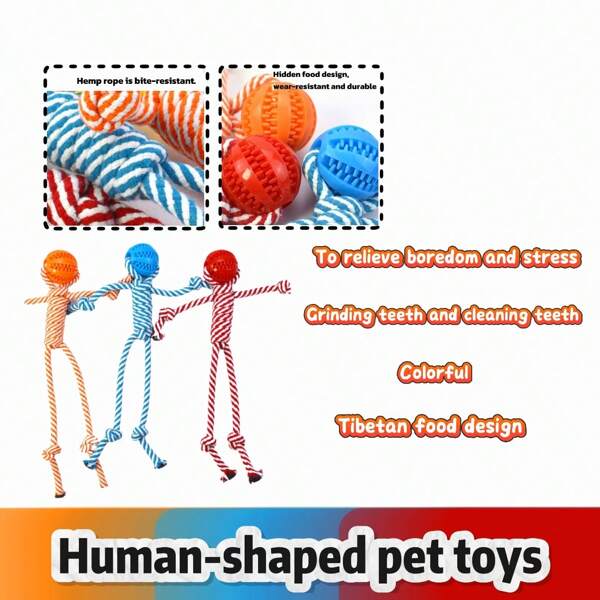 [Pet Toys & Plush Toys To Attract Dogs] New Pet Leak Food Puzzle Ball Licking Grinding Pet Toy (Random Color)