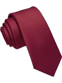 1pc Men's Plain Tie, Diagonal Grooved Formal Business Necktie, (8cm Wide) Men Necktie