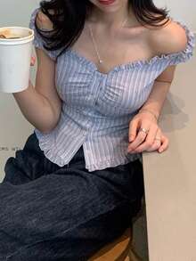 Women Tops - Blue - View 4