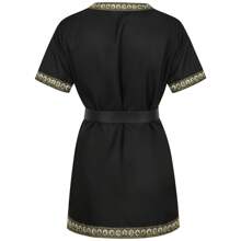 Camicia a maniche corte da uomo medievale, stile vichingo, stile retrò, stile cavaliere pirata di Halloween, nuovo di zecca