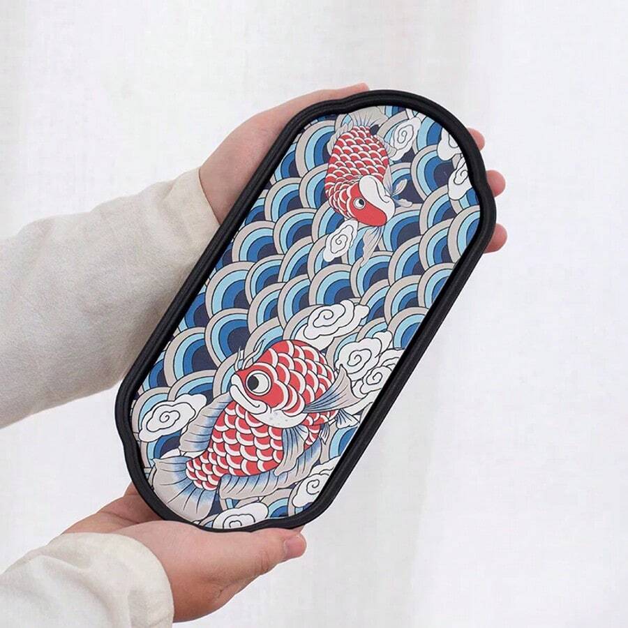 1 件复古风格矩形桌面珠宝收纳托盘，仿皮奢华收纳盒，高品质装饰收纳托盘 - 彩色 - 查看 1