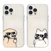 Funda protectora de TPU de alta calidad con patrones de gato y perro, elegante y simple, funda protectora personalizada y creativa, a prueba de golpes y anti-caídas, resistente a la suciedad y duradera, adecuada para  17/17 Pro/17 Pro Max/17 Air/ 16/16 Pro/16 Pro Max/16 Plus/ 15/15 Pro Max/15 Pro/15 Plus/ 14/14 Pro/14 Plus/14 Pro Max/ 13/13 Pro/13 Pro Max/12/12 Pro/12 Pro Max/11/11 Pro/11 Pro Max/XR/X/XS/XS Max. Es el regalo de cumpleaños perfecto para novias, novios, esposos, esposas, amigos o para uno mismo, innovador y a la moda, adecuado tanto para hombres como para mujeres. - Perro 1498 - Ver 5