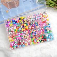 300pcs Polymer Clay Beads Bracelet Making Kit, 24 Patterns Cute Fun Bead Friendship Bracelet Making Set With Letter Beads Jewelry DIY Crafts - Multicolor - View 9