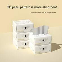 120Counts Wash Face Towel, Super Soft Facial Towel, Face Towelettes Disposable Facial Cleansing And Wiping Towel, Suitable For Both Dry And Wet Use, Clean Wips Makeup Remover Dry Wipes Facial Cloths Skincare Disposable Towelettes For Washing And Drying, Facial Tissue For Cleansing, Skincare And Makeup Remover Accessories, Living Room Home Bedroom Bathroom House Decor, Travel Stuff, Wedding, Party, Birthday, Gifts For New Years - No Pattern - View 2