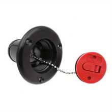 Accesorios Cubierta de Tanque de Agua Salida de Inyección Entrada de Combustible Repuesto Duradero Piezas de Tapa RV Caravana Relleno de 38mm Yate Profesional - Negro-rojo - Ver 3
