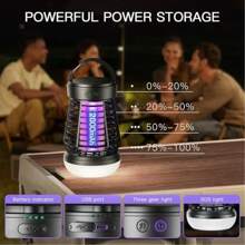 Electric Camping Light, Portable Electric Mosquito Killer USB Charging, 2-In-1 Insecticide - For Indoor And Outdoor Use, Mosquito Killer+Camping Light Mode - Kills Moths, Wasps, Mosquitoes, Etc., Rechargeable Mosquito Killer And Camping Light, 2000V UV Insect Trap, 395NM Light Trap And 720 ° Insect Attraction, For Indoor And Outdoor Use, Covering 300 Square Feet