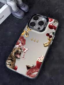 Fierce Animals 1 件时尚个性化豹纹 IMD 防震防指纹手机壳适用于 16/16pro/16plus/15/15promax/15pro/11/12/13/14promax/11pro/11promax/12pro/12promax/13pro/13promax/14pro/14promax，创意优雅