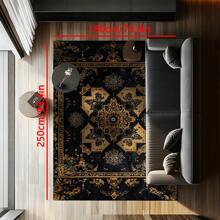 1pc Vintage Bohemian Style Rug, Antique Luxury European & American Distressed Rectangle Soft Non-Slip Area Carpet, Suitable For Outdoor, Entrance, Living Room, Bedroom, Laundry Room, Bathroom, Game Room, Machine Washable 4 Seasons Decorative Mat, Home Decor Gifts Birthday Graduation