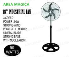 Z Nuevo ventilador eléctrico de 18 pulgadas para el hogar, de viento vertical, de aluminio y plástico, con cinco aspas, para dormitorio, con cabezal de movimiento fuerte.