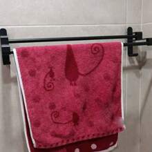 1 pièce Barre porte-serviette et organisateur multifonctionnel gris - Rail flexible monté au mur pour la cuisine et la salle de bain (acier inoxydable, installation sans perçage)
