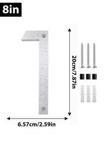 Números de dirección modernos en 3D, negros e impermeables - Placas de puerta exteriores de fácil instalación para el hogar, el garaje y el buzón, de 8" | Plástico resistente, resistente a la intemperie, fácil instalación, decoración moderna del hogar, señalización resistente a la intemperie | Placas de dirección modernas | Números resistentes a la intemperie, decoración de pared exterior