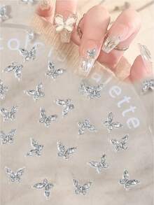 20pcs 3D Butterfly Charms SS5 CZ + Nickel-Free Alloy For Nail Art