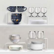 1 Set Of 8pcs Or 4pcs Large Clear Acrylic Risers, Transparent Rectangular Acrylic Display Stands, Decorative Cascading Display Rack, U-Shaped Acrylic Display Shelves, Cosmetic & Jewelry Display Stands - Multicolor - View 8