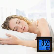 New-  Igital Alarm Clock Kis Alarm Clock  Snooze An Nightlight - Easy Tting Silicone Clock Isplay Time, Ate - Lou Alarm Clock For Beroom - Battery Powere (Black) - Black - View 7