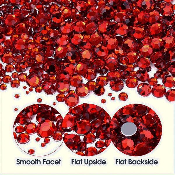 0.2cm/0.3cm/0.4cm/0.5cm Flat Bottom Resin Diamond Rhinestones, Imitation Austrian Crystal, DIY For Cup, Toy, Shoes, Clothes And Accessories