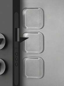 1pc Self-Adhesive Door Handle Bumper Guard, Transparent Waterproof Sticker, Wall Protector Pad For Door, Cabinet, Fridge - Clear - View 2