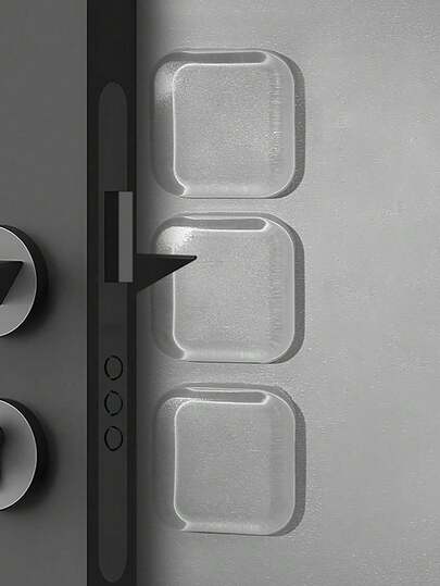 1pc Self-Adhesive Door Handle Bumper Guard, Transparent Waterproof Sticker, Wall Protector Pad For Door, Cabinet, Fridge