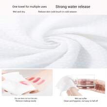 120Counts Wash Face Towel, Super Soft Facial Towel, Face Towelettes Disposable Facial Cleansing And Wiping Towel, Suitable For Both Dry And Wet Use, Clean Wips Makeup Remover Dry Wipes Facial Cloths Skincare Disposable Towelettes For Washing And Drying, Facial Tissue For Cleansing, Skincare And Makeup Remover Accessories, Living Room Home Bedroom Bathroom House Decor, Travel Stuff, Wedding, Party, Birthday, Gifts For New Years - No Pattern - View 5