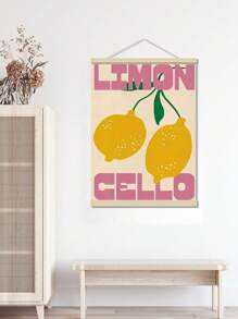 1 pieza Impresión artística de limón: Póster minimalista moderno para decoración de dormitorio o sala de estar - Sin marco