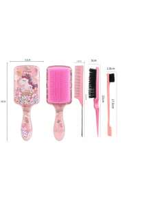 5pcs/Fashion Girl (6.8 Oz/200ml) Continuous Fine Mist Spray Bottle, High-Pressure Continuous Spray Bottle, Ultra-Fine Mist Conditioner Bottle, Makeup Water Spray Bottle, Square Transparent Cartoon Children's Comb, Smooth Comb, Household Hair Care Comb, Scalp Massage Comb ,Hair Accessoires