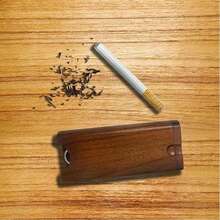 1 pieza Pipa de tabaco de madera con tarro de tabaco de nogal, que incluye herramienta de limpieza de metal y caja de tabaco de madera